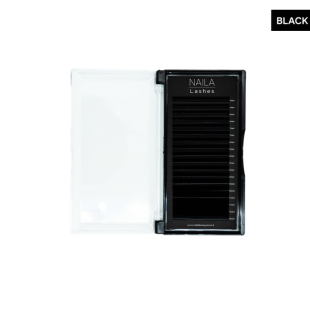 Extension ciglia Black - Tecnica su Strip & Manuale - 18 Lines Mix - Curva 6D/0.07