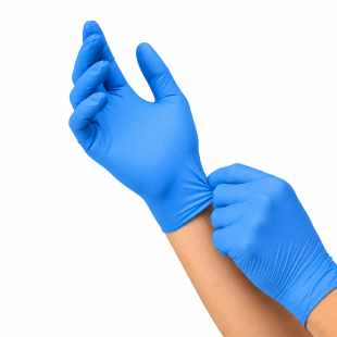 Guanti Nitrile M Blu