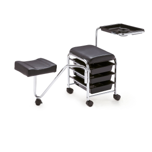 Carrello Pedicure porta attrezzi - Nero