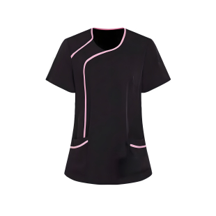 Camice estetista nero e rosa S-M-L-XL-XXL